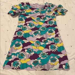 Vintage print shift dress